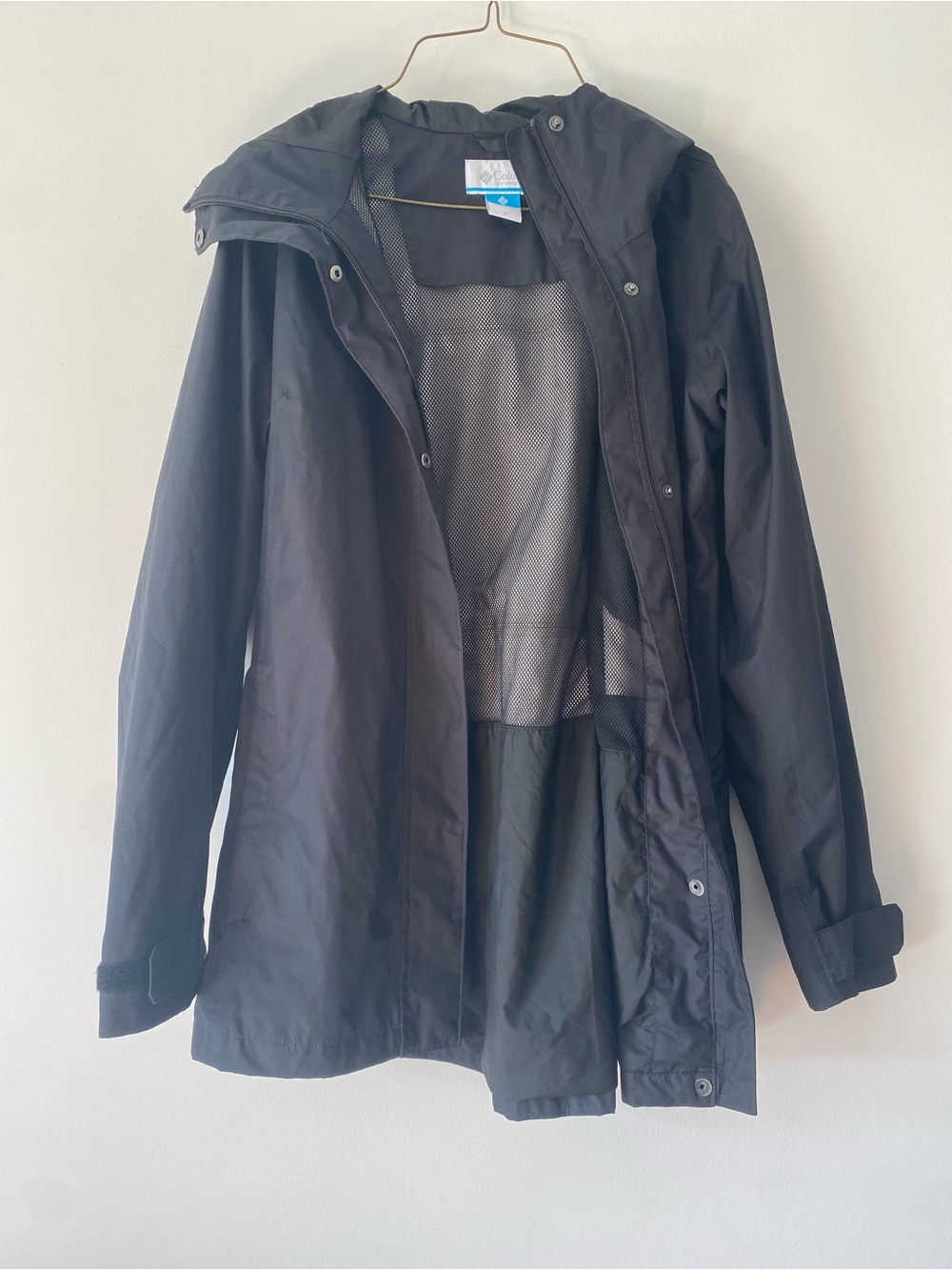 Columbia Black Hooded Women’s Trench Coat